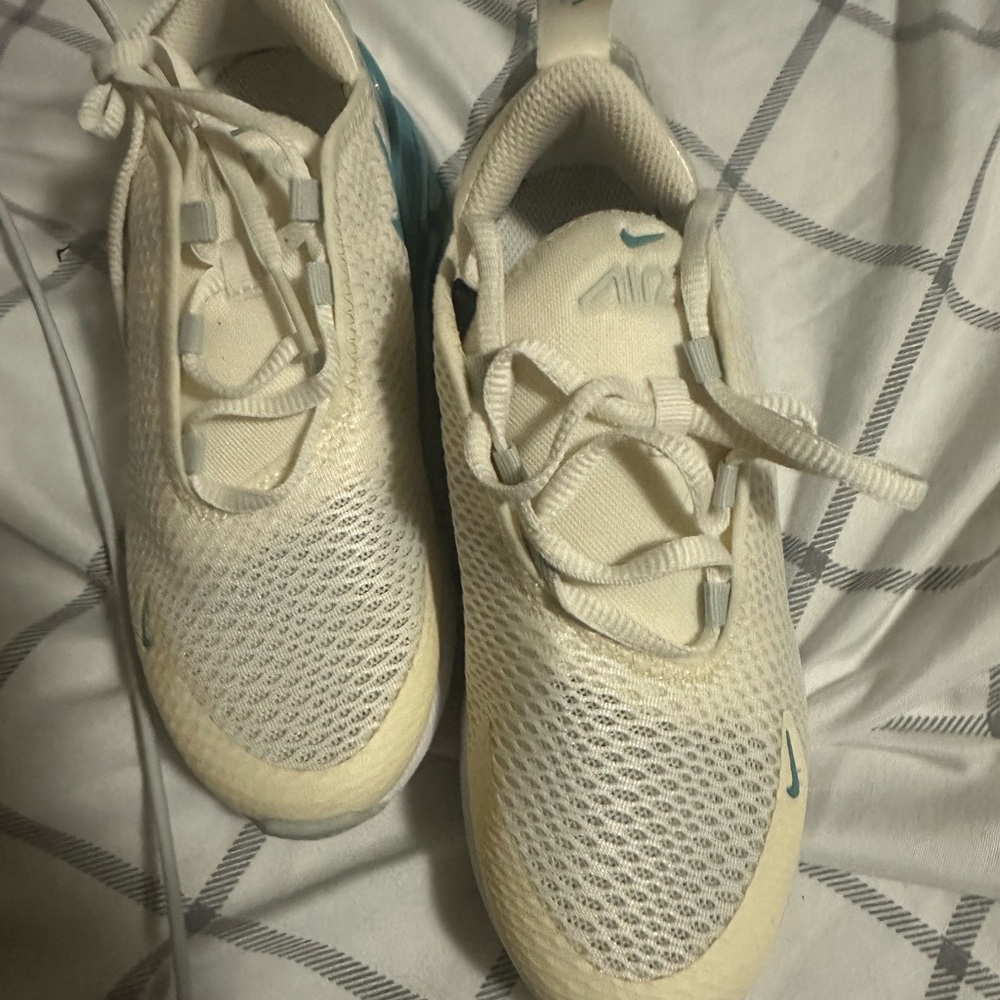 Nike Kids White and Blue Sneakers